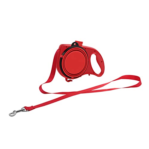Nylon 4ft Hundeleine Mit Gebauter Wasserflasche Schüssel Nahrungsmittel Wasserspender Für Wandergurte Freien Multifunktions Hunde Leinen Seil von Lerpwige