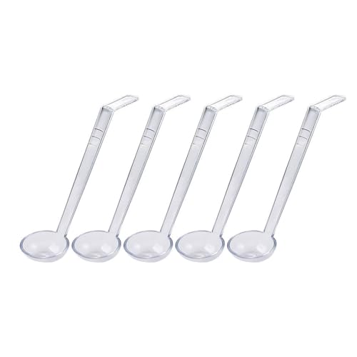 Set mit 5 transparenten Servierlöffeln mit langem Griff, Bankette, Servierutensilien für Cocktails, Saucen, Saucen, Schöpflöffel von Lerpwige