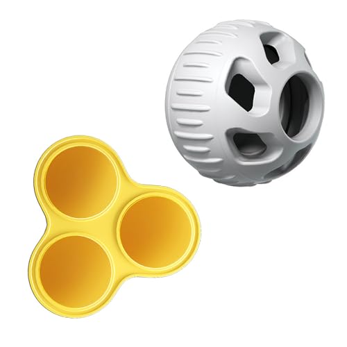 Silikon befüllbares Kauspielzeug für aggressive Kauer Auslaufsicher Leckerli für Zähne & Hundetraining Hundetraining Leckerli Spender Ball von Lerpwige