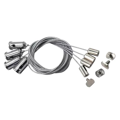 Verstellbares Seilaufhängungs-Set für LED-Panel- und Deckenbefestigungen mit Stahldraht-Aufhängelösung für den täglichen Gebrauch, Deckenbefestigung, 4 Stück Verstellbares Seilaufhängungs-Set für LED-Panel- und Deckenbefestigungen mit Stahldraht-Aufhängelösung für den täglichen Gebrauch, Deckenbefestigung, 4 Stück von Lerpwige