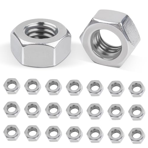 100 Stück DIN934 Sechskantmutter M5, Leryati Mutter M5 Kohlenstoffstahl Sechskantmuttern, Hex Nut Muttern Sechskantmuttern, Sechskant Mutter Regelgewinde Mutter von Leryati