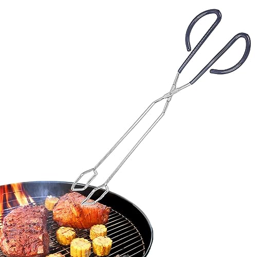 Grillzange, Edelstahlzange zum Kochen, Küchenzange aus Edelstahl, extra lange Scherenzange mit komfortablem Griff zum Grillen Leryveo von leryveo