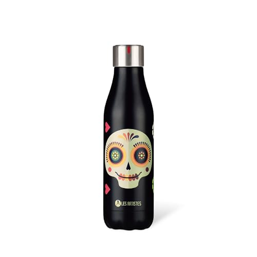 LES ARTISTES Paris A-4299 Bottle'Up Thermosflasche, 500 ml, BPA-frei, wiederverwendbar, hält 12h heiß und 24h kalt, Edelstahl, Sugar Skull Design LES ARTISTES Paris A-4299 Bottle'Up Thermosflasche, 500 ml, BPA-frei, wiederverwendbar, hält 12h heiß und 24h kalt, Edelstahl, Sugar Skull Design von Les Artistes Paris