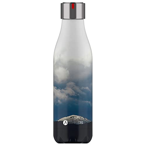 Les Artistes Paris Bottle Up Isolierflasche aus Edelstahl und Polypropylen in der Farbe Skyfall 500ml, Maße: 7,05cm x 7,05cm x 25,4cm, A-2577 von Les Artistes Paris