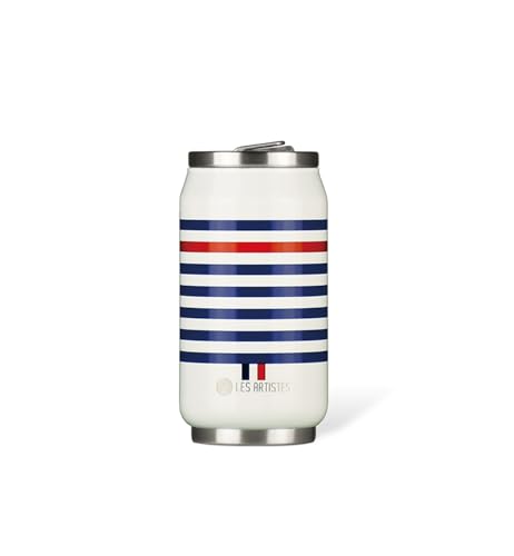 Les Artistes Paris Pull Can'It 280 ML Design Gestreift-Weiß, Trinksystem, Größe 280 ml - Farbe Sailor von Les Artistes Paris