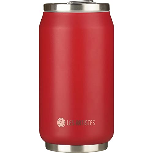 Les Aristes Paris Pull can’IT Trinkflasche, Edelstahl, Rot, 7,2 x 7,2 x 14 cm von Les Artistes Paris