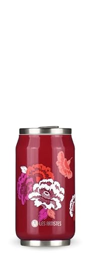 Les Artistes Paris Pull can’IT Isolierdose Trinkflasche aus Edelstahl und Polypropylen in der Farbe Asian Vibe 280ml, Maße: 7,2cm x 7,2cm x 14cm, A-4263 von Les Artistes Paris