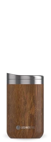 Les Artistes Paris Travel Mug 350 Ml Braun - Stylischer praktischer Thermobecher, 350ml, Größe 350 ml - Farbe Wood von Les Artistes Paris