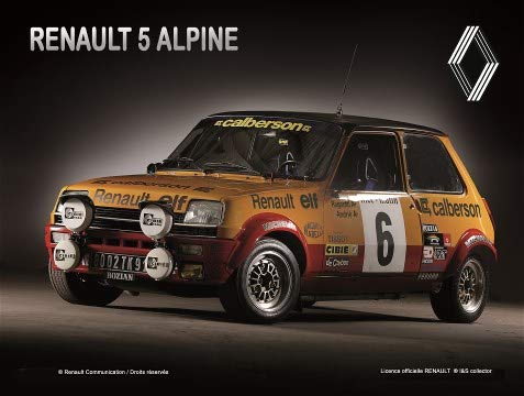 Les Collections Rétro Metallschild Renault 5 Alpine (30 x 20 cm), Reliefmodell von Les Collections Rétro