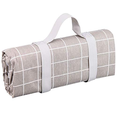 Les Jardins de la Comtesse - Quadratische Picknick-Tischdecke Concorde - Rückenlehne aus Baumwolle und wasserfestem Polyester - 140 x 140 cm - beige und weiß - Auch für Gartentisch - 4/6 Personen Les Jardins de la Comtesse - Quadratische Picknick-Tischdecke Concorde - Rückenlehne aus Baumwolle und wasserfestem Polyester - 140 x 140 cm - beige und weiß - Auch für Gartentisch - 4/6 Personen von Les Jardins de la Comtesse