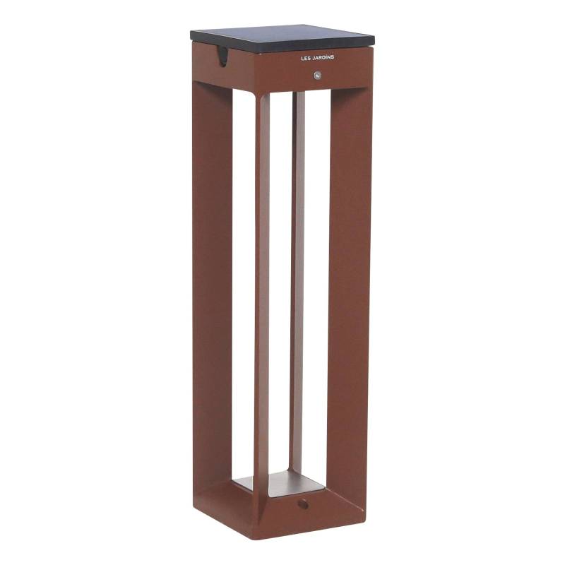 LED-Solarleuchte Borne mit Sensor, 45 cm, corten von Les Jardins