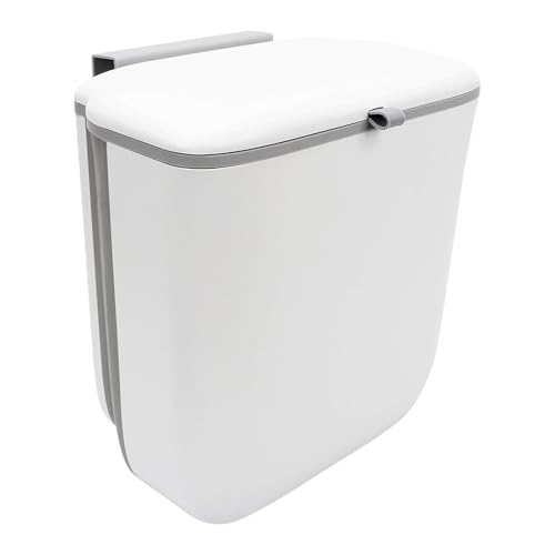 10L Mülleimer Hängend mit Deckel, 28cm Breit Abfalleimer Wohnmobil Tür Hängender Mülleimer Küche Mülltonne zum Aufhängen, Küchenmülleimer Unter Spüle Ohne Bohren für Küche, Camping, Badezimmer, Büro 10L Mülleimer Hängend mit Deckel, 28cm Breit Abfalleimer Wohnmobil Tür Hängender Mülleimer Küche Mülltonne zum Aufhängen, Küchenmülleimer Unter Spüle Ohne Bohren für Küche, Camping, Badezimmer, Büro von Les-Theresa
