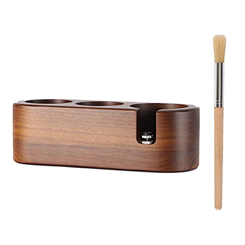 3 Löcher Tamperstation Holz, Espresso Tamper Holder Station Tamping Station Holz Tamperstation Siebträger Coffee Tamperstation Espresso Station Tamper Station, Langlebige Werkzeuge für 51-54mm von Les-Theresa