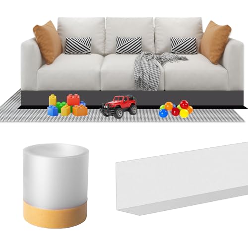 3 Meter Spielzeugblocker für Möbel, Verstellbare Spielzeugblocker Couch Unter Sofa Blocker Schneidbar Sofa Spielzeugblocker, Verhindert DASS Dinge Unter Sofamöbel Barriere für Haustiere (Weiß) von Les-Theresa