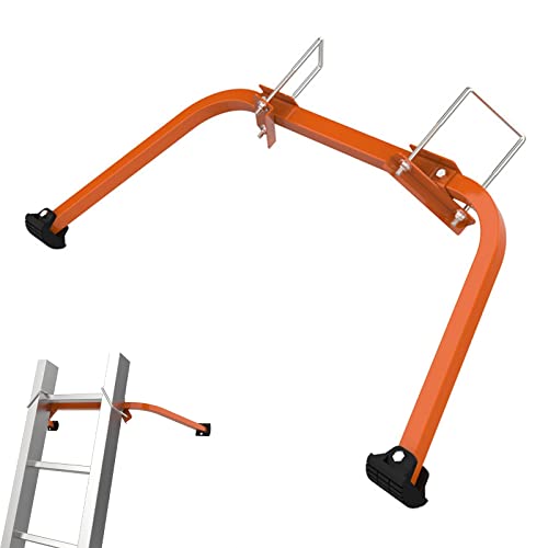 Leiter Stabilisator, Dachleiterhaken aus Stahl Wandabstandhalter Wing Span für Dachrinne, Wand, Traglast 170 kg (Orange) von Les-Theresa