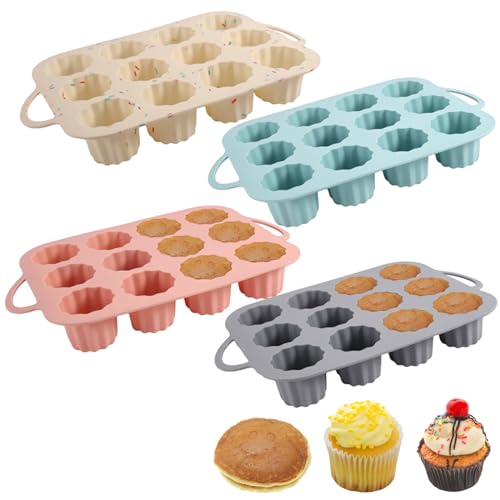Les-Theresa 4 Stück Silikon Muffinförmchen, 32.5 * 20.5 * 5 cm Große Muffinform 12 Mulden Muffinform Set Muffin Backform Silikon Antihaftbeschichtet Backblech, für Egg Muffin, Cupcakes, Brownies Les-Theresa 4 Stück Silikon Muffinförmchen, 32.5 * 20.5 * 5 cm Große Muffinform 12 Mulden Muffinform Set Muffin Backform Silikon Antihaftbeschichtet Backblech, für Egg Muffin, Cupcakes, Brownies von Les-Theresa
