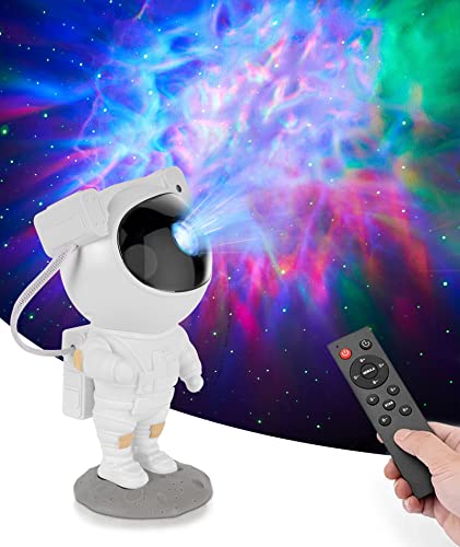 Les-Theresa Astronauten LED Galaxy Projektor Sternenhimmel Nachtlicht Astronaut Galaxy Projector Sternenprojektor Projektorlampe Mehrere Modi LED Umgebungsnachtlicht mit Fernbedienung Innenbedr von Les-Theresa