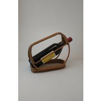 Vintage 60Er Jahre Rattan Flaschenhalter/Geschirr Boho/Korbdeko von LesCuriositesDeJulie