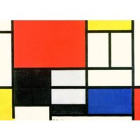 Laminiertes Tischset „Mondrian Composition" in Rot, Gelb, Blau Und Schwarz von LesSetsDeMarion