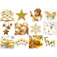 Laminiertes Tischset Weihnachtsschmuck Weiß Und Gold von LesSetsDeMarion