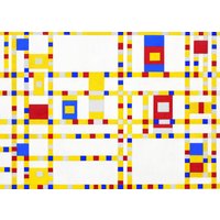 Mondrian Broadway Boogie-Woogie Laminiertes Tischset von LesSetsDeMarion