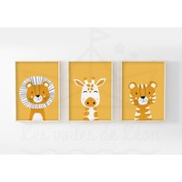 3Er Set Kinderposter A4 | 21x29, 7cm Oder 13x18cm Safari Löwe Giraffe Tiger Wanddekoration Babyzimmer Geschenkidee Geburt 3Er Set Kinderposter A4 | 21x29, 7cm Oder 13x18cm Safari Löwe Giraffe Tiger Wanddekoration Babyzimmer Geschenkidee Geburt von LesVoilesDeLeon