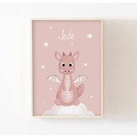 Baby Drache Namensposter A4 | 21x29, 7cm Oder 13x18cm Kinderzimmer Deko Fee Sterne Geburt Geschenkidee Baby Drache Namensposter A4 | 21x29, 7cm Oder 13x18cm Kinderzimmer Deko Fee Sterne Geburt Geschenkidee von LesVoilesDeLeon