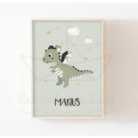 Baby Drache Poster 30x40cm Kinderzimmer Deko Geburt Geschenkidee Fee Tiere Sterne Wolke Baby Drache Poster 30x40cm Kinderzimmer Deko Geburt Geschenkidee Fee Tiere Sterne Wolke von LesVoilesDeLeon