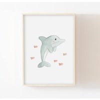 Kinder-Meeresplakat 30x40cm Babyzimmerdekoration Delphin Aquarell Ozean Illustration Wanddruck Baby Geburt Geschenkidee Kinder-Meeresplakat 30x40cm Babyzimmerdekoration Delphin Aquarell Ozean Illustration Wanddruck Baby Geburt Geschenkidee von LesVoilesDeLeon
