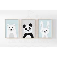 Los 3 Babyposter 30x40 Bär, Panda, Hase, Geburtsgeschenk, Kinderzimmer, Baby, Wandposter, Pastelltiere, Dekorativer Druck Los 3 Babyposter 30x40 Bär, Panda, Hase, Geburtsgeschenk, Kinderzimmer, Baby, Wandposter, Pastelltiere, Dekorativer Druck von LesVoilesDeLeon