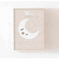 Personalisiertes Kinderposter Mond A4 | 21x29, 7cm Oder 13x18cm Boho Babyzimmer Deko Geschenk Geburt Für Mädchen Junge Stern Namensposter Personalisiertes Kinderposter Mond A4 | 21x29, 7cm Oder 13x18cm Boho Babyzimmer Deko Geschenk Geburt Für Mädchen Junge Stern Namensposter von LesVoilesDeLeon