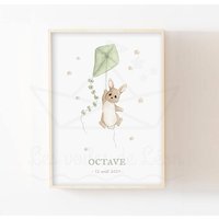 Poster Baby Hase Drachen 30x40cm Wanddeko Kinderzimmer Aquarell Tiere Himmel Geburt Geschenkidee Poster Baby Hase Drachen 30x40cm Wanddeko Kinderzimmer Aquarell Tiere Himmel Geburt Geschenkidee von LesVoilesDeLeon