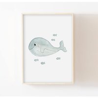 Wal-Kinderplakat A4 | 21 X 29, 7 cm Oder 13 18 cm Wanddekoration Für Babyzimmer, Meeresplakat, Aquarell, Meerestiere, Geschenkidee Zur Geburt Wal-Kinderplakat A4 | 21 X 29, 7 cm Oder 13 18 cm Wanddekoration Für Babyzimmer, Meeresplakat, Aquarell, Meerestiere, Geschenkidee Zur Geburt von LesVoilesDeLeon