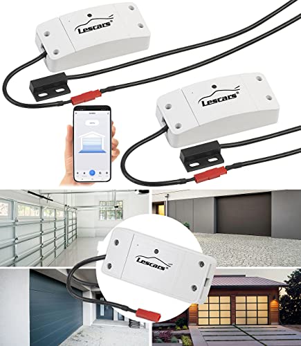 Lescars Garagentoröffner WLAN: 2er-Set WLAN-Garagentor-Steuerung mit App, Timer- & Countdown-Funktion (WLAN Garagentoröffner nachrüsten, WLAN-Taster Garagentor, Funkfernbedienung) von Lescars
