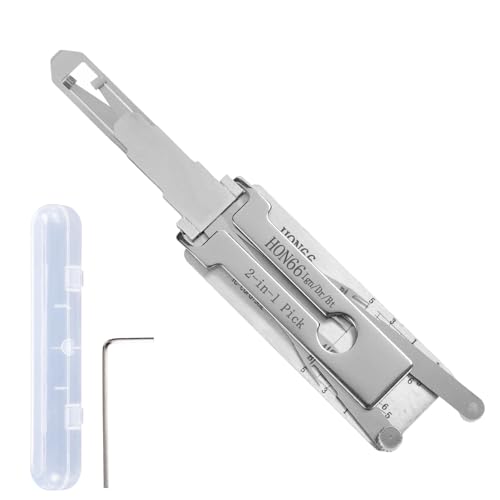 HON66 Dietrich-Set, 2-in-1 Dietrich und Decoder für Auto, Autoschlüssel-Leser, Mehrzweck-Edelstahl-Wartungsreparatur-Kits, robuste Handwerkzeuge, professionelle Schlosser-Werkzeuge (HON66) von Leseogye
