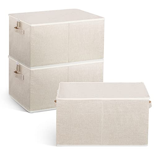 Lesfit Faltbare Aufbewahrungsbox Stoff 43x34x23 cm, 3er Pack von Lesfit