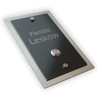 Klingelschild Aus Edelstahl 1.4301 Gebürstet Und Alu Panel Mit Gravur Haustürklingel Klingelplatte Leskow Metalldesign von LeskowMetalldesign