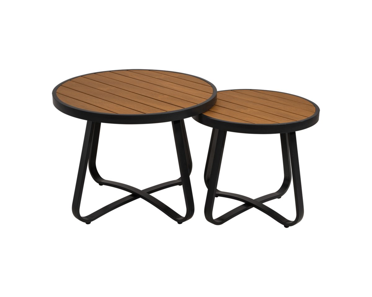 Lesli Living Beistelltisch Beistelltisch Tisch 2er Set AREZZO Aluminium 45/58 cm (2-St) von Lesli Living