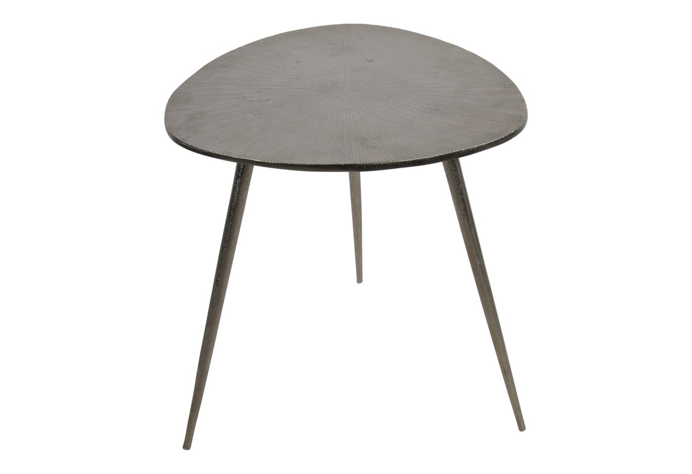 Lesli Living Beistelltisch Beistelltisch Tisch Brush Shine silber Aluminium (47x47,5x51cm) von Lesli Living