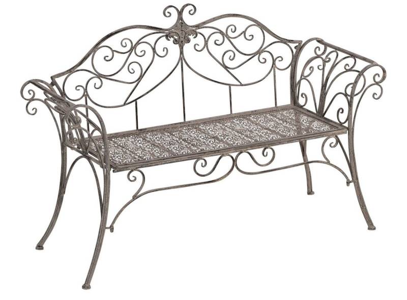 Lesli Living Gartenbank Lesli Living Gartenbank Bank "Viva la Vida" Stahl, grau Vintagelook von Lesli Living