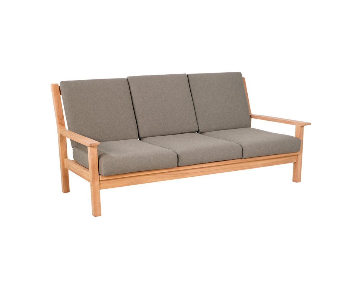 Lesli Living Gartenbank Loungebank Gartenbank Teak mit Kissen 180 cm von Lesli Living