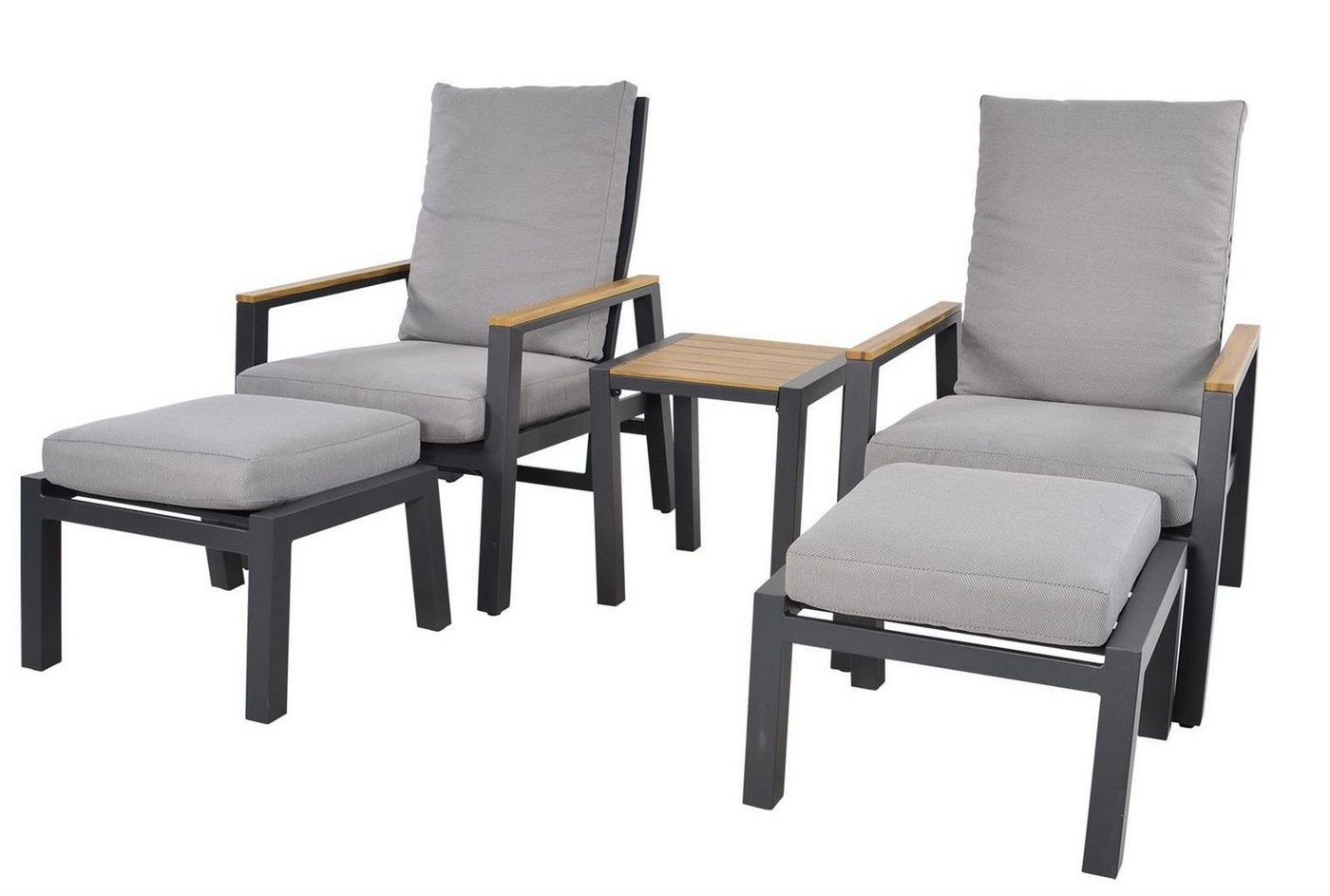 Lesli Living Gartenlounge-Set Lesli Living Duo-Set Coda Charcoal"" von Lesli Living