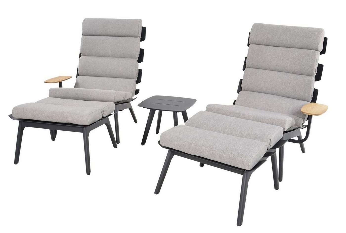 Lesli Living Gartenlounge-Set Lesli Living Duo-Set "Ventus Negro" Lesli Living Gartenlounge-Set Lesli Living Duo-Set "Ventus Negro" von Lesli Living
