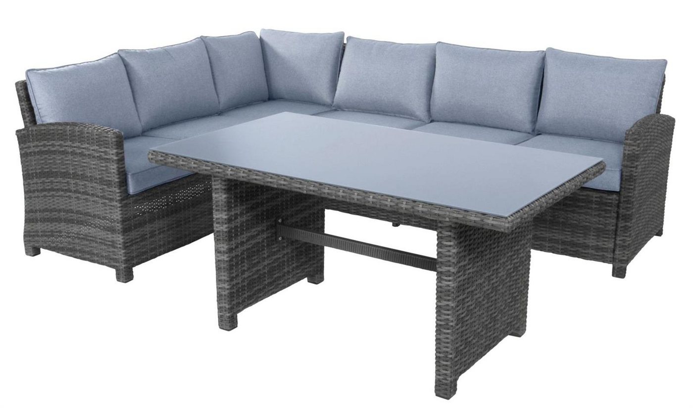 Lesli Living Gartenlounge-Set Lesli Living Eck-Dining-Set Jive Rock" grau meliert 190x245cm" von Lesli Living