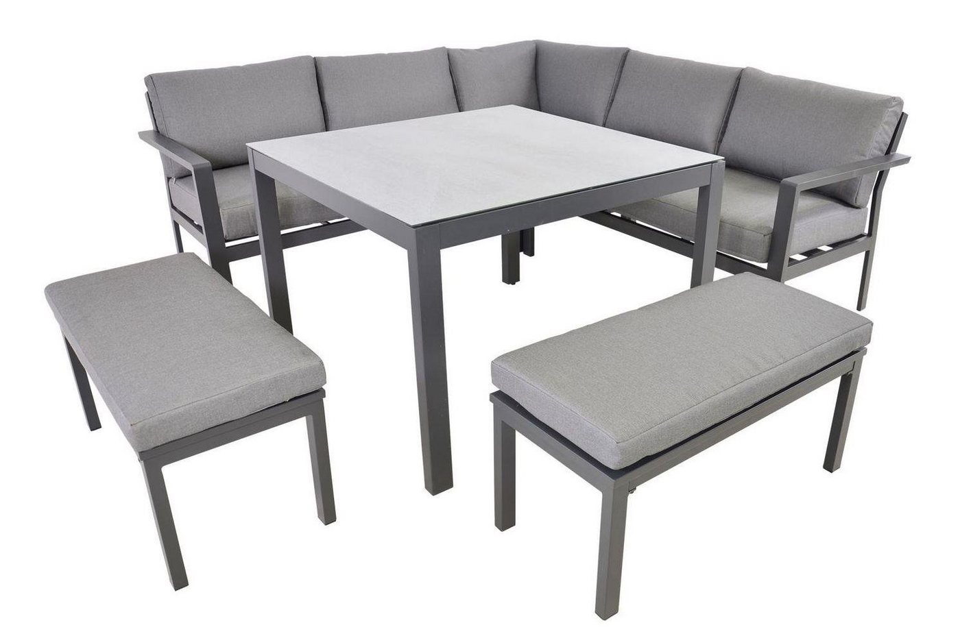 Lesli Living Gartenlounge-Set Lesli Living Eck-Dining-Set Xara 205x205cm von Lesli Living