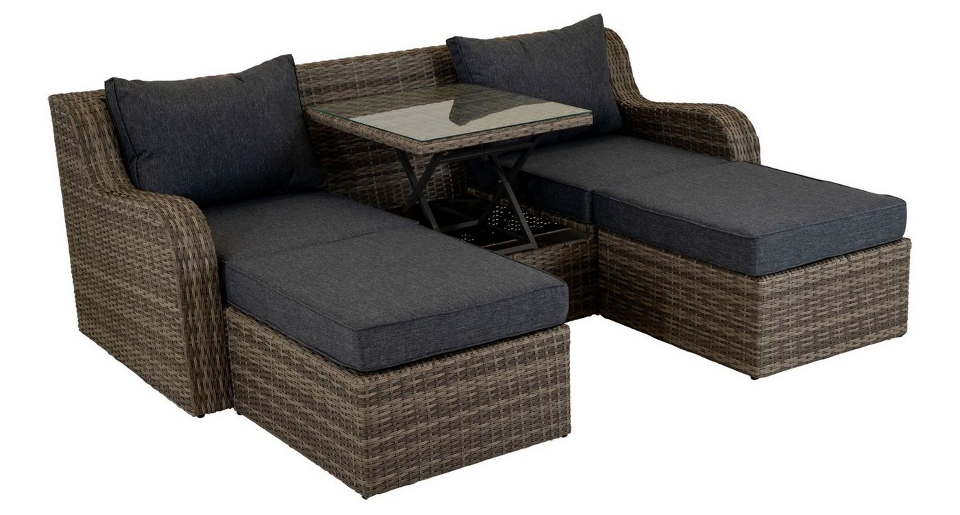 Lesli Living Gartenlounge-Set Lesli Living Multibank Loungesofa Pandora Cloud von Lesli Living