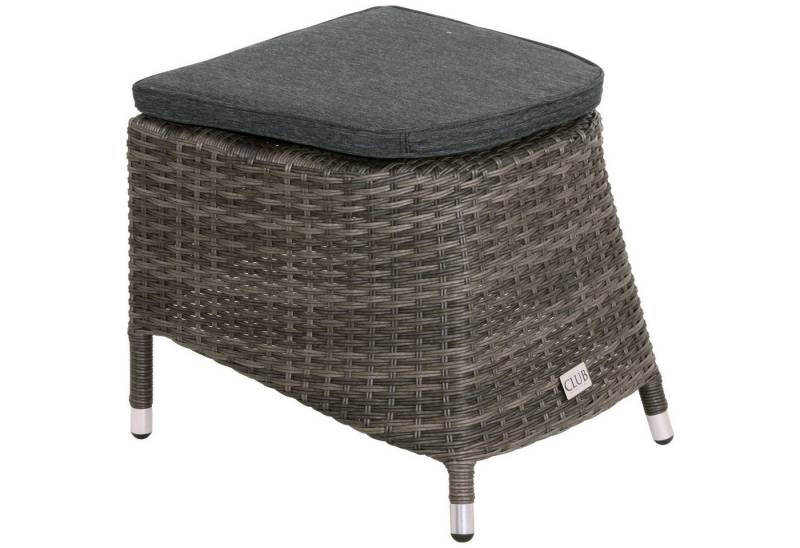 Lesli Living Gartenstuhl Lesli Living Fußhocker "Soho Coal" grau-anthrazit von Lesli Living