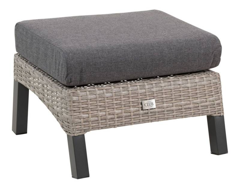 Lesli Living Gartenstuhl Lesli Living Loungehocker "Treviso Brick" grau/anthrazit von Lesli Living
