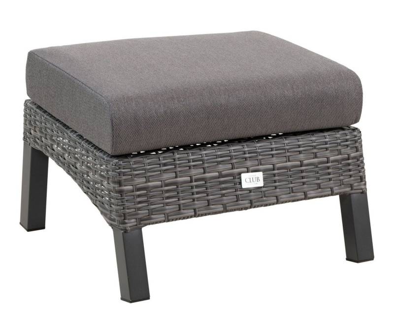 Lesli Living Gartenstuhl Lesli Living Loungehocker "Treviso Forte" grau-anthrazit von Lesli Living