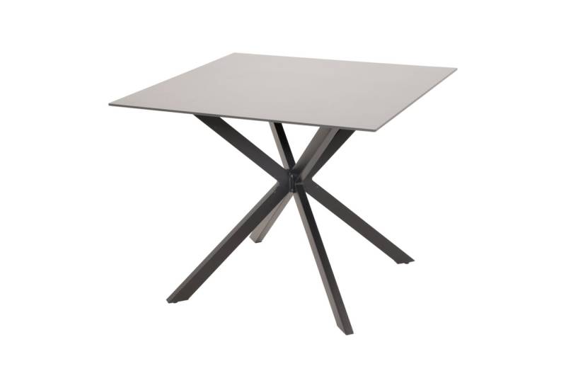 Lesli Living Gartentisch Gartentisch Tisch Tafel CREST 90x90cm Aluminium schwarz von Lesli Living